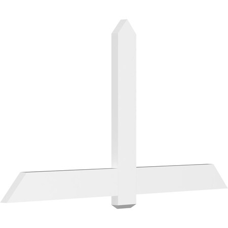 Ekena Millwork Eugene Architectural Grade PVC Gable Bracket, 72"W x 39"H x 2"D x 6"F, 13/12 Pitch GBP072X39X0206EUG00